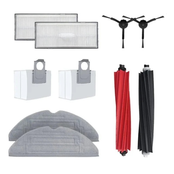 Комплект фильтров и щёток Filterix для робота-пылесоса Roborock S8/S8 Plus/S8 Pro Ultra, 10 шт., чёр